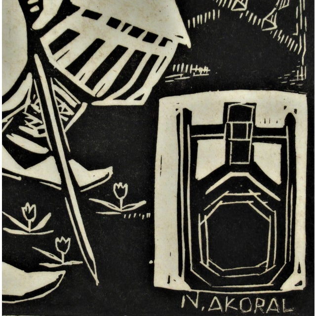 Nevzat Akoral, Woman with Three Goats, Circa 1960 For Sale - Image 4 of 5