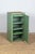 Metal Green Cabinet with Wood Top and Drawer, 1970s, in Good conditions. Designed 1970 to 1979