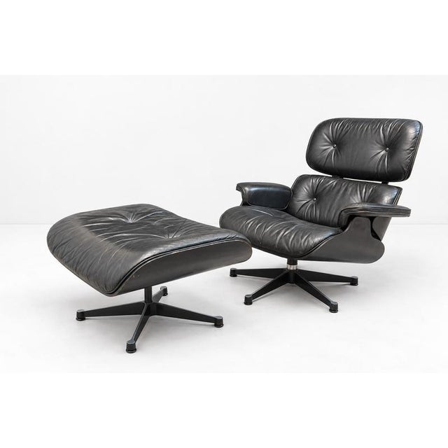 Set of Lounge Chair with Ottoman by Charles Eames for Vitra For Sale - Image 11 of 11