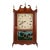 Early 19th C. American Mahogany Pillar & Scroll Clock With Églomisé Landscape Scene For Sale
