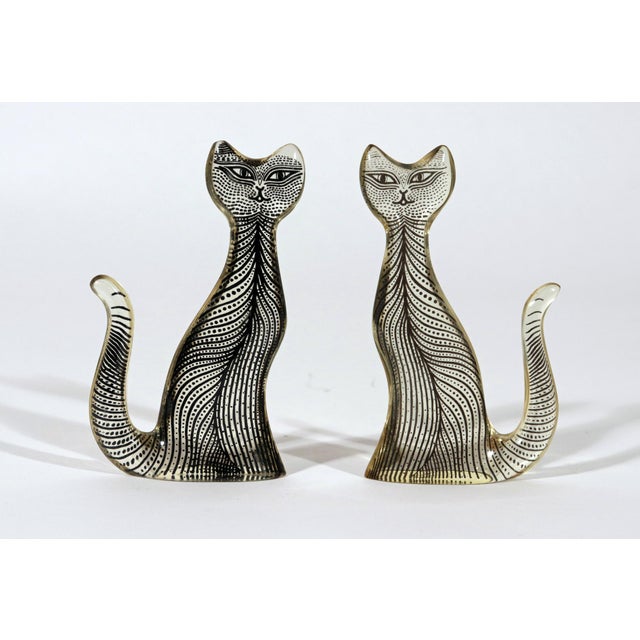 1970s Abraham Palatnik Large Lucite Cats For Sale - Image 5 of 10