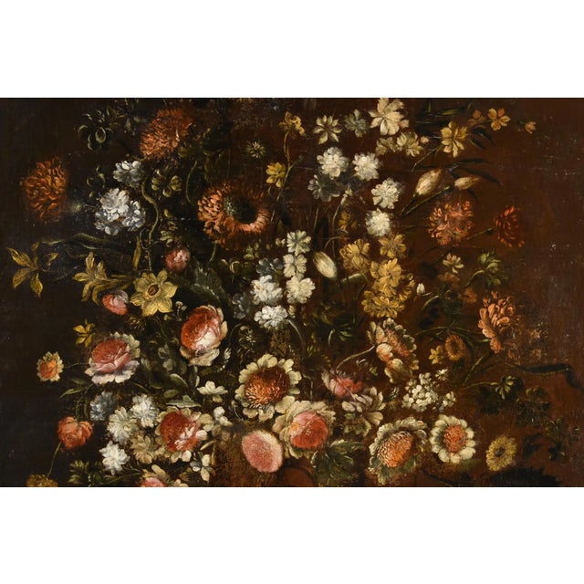 Andrea Scacciati, Flowers Still Life, 1680, Oil on Canvas, Framed For Sale - Image 6 of 18