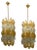 Murano Glass Polygon Light Pendants, 1980s, Set of 2 For Sale