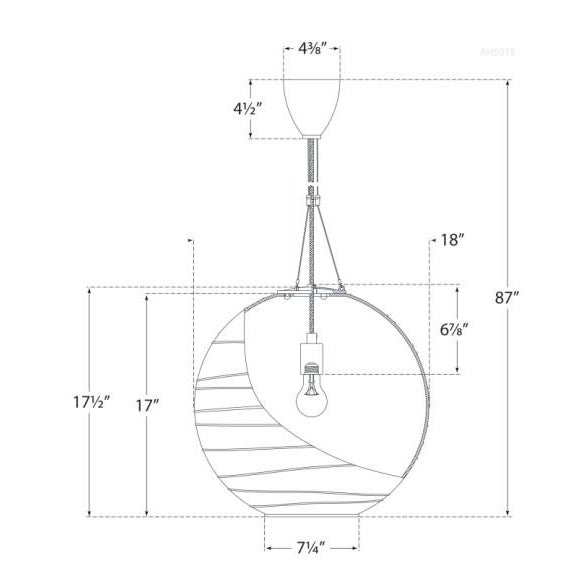 Visual Comfort Alexa Hampton for Visual Comfort Signature Hailey Medium Round Pendant in Natural Brass with Frosted Glass For Sale - Image 4 of 4