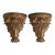 Pair of Traditional Vintage Antiques Gold Acanthus Wall Brackets or Shelves For Sale