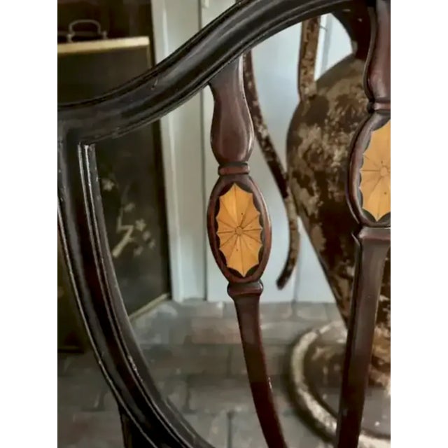 American Federal Shield Back Chair With Inlaid Marquetry and Nailheads For Sale In New York - Image 6 of 11