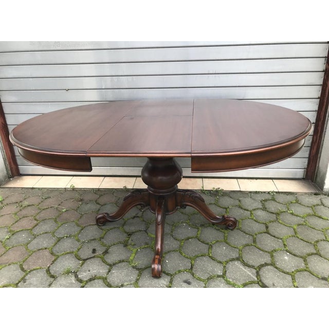 Round Oval Extendable Table, 1970s For Sale - Image 17 of 18
