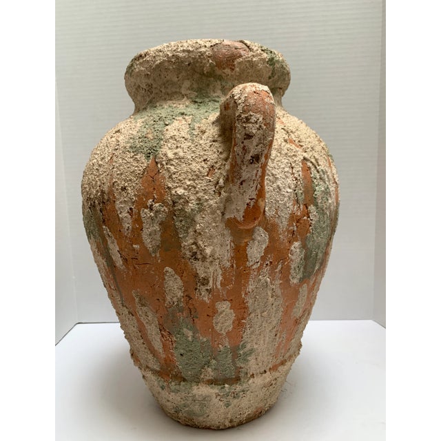 Large Earthy Rustic Tuscan Pottery Vase or Vessel For Sale - Image 9 of 10