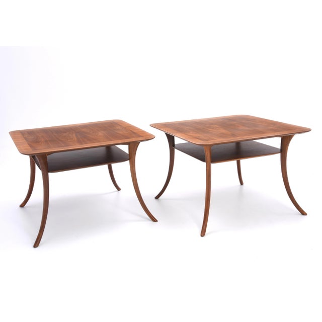 T.H. Robsjohn Gibbings Widdicomb Saber Leg Cocktail Coffee Side Tables 1957 - a Pair For Sale In Philadelphia - Image 6 of 12