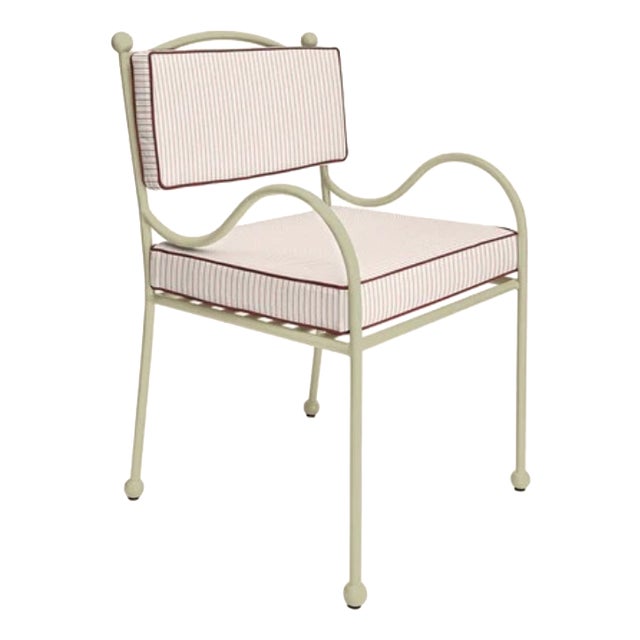 Panarea Armchair in Red and Cream Striped Upholstery by Ceraudo, 2010s For Sale
