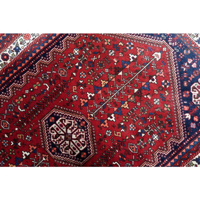 1920s, Antique Persian Qashqai Rug 4' X 5' For Sale - Image 11 of 15