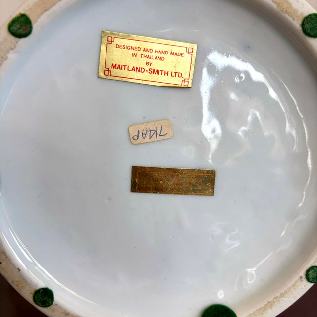 Ceramic Vintage Asian Maitland-Smith Glazed Ceramic Vase For Sale - Image 7 of 7