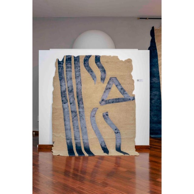 Hand-Knotted Talisman Tattoo Rug in Wool & Bamboo by Dinodo Studio Designed by Firouz FarmanFarmaian Limited Edition of 5...