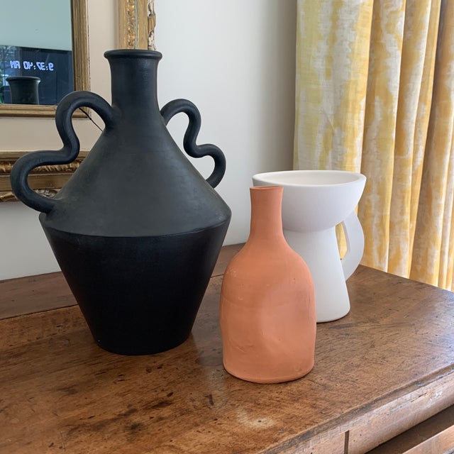 Ceramic Modern Terracotta Form Vase For Sale - Image 7 of 8