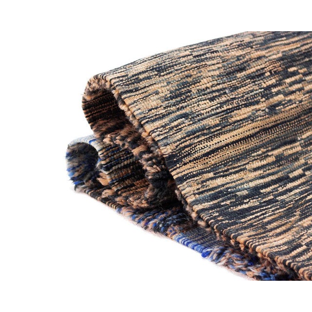 Blue Timeless Hand-Knotted Wool Rug by Azele Studio For Sale - Image 8 of 10