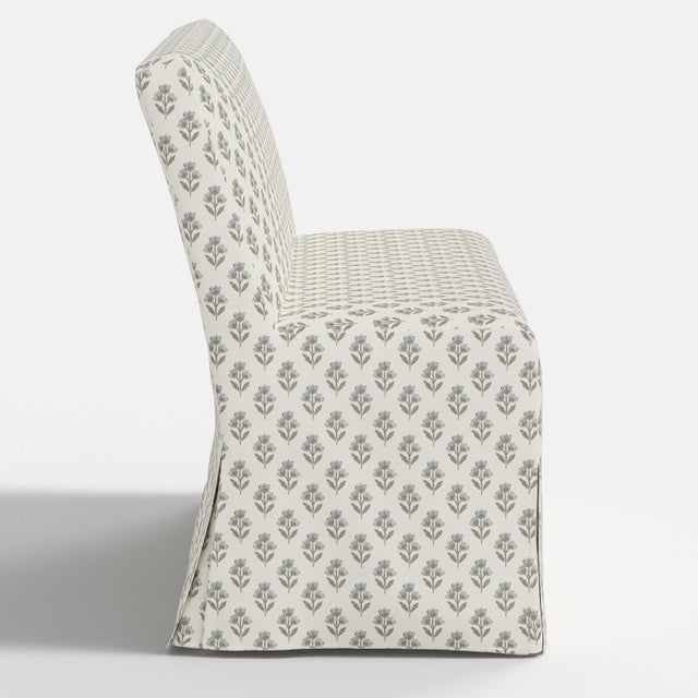 Slipcover for Stoffer Home x Cloth & Company for Lindy Slipcover Dining Banquette in Francie Floral Flint For Sale In Chicago - Image 6 of 7