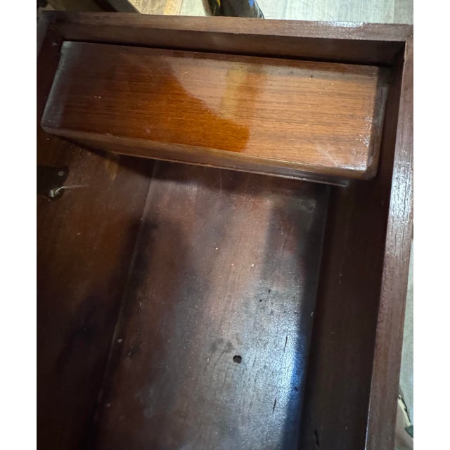 Brown Antique Mexican Spanish Colonial Iron-Clad Coffer Chest With Three Drawers, Circa 1900 For Sale - Image 8 of 10