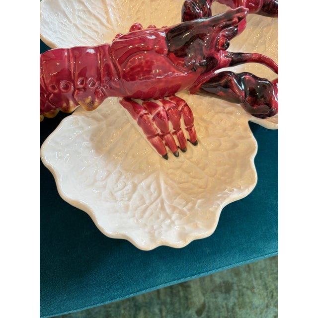 Vintage Large Pre-1960's “Agatha Christie” Majolica Lobster Platter For Sale - Image 9 of 15