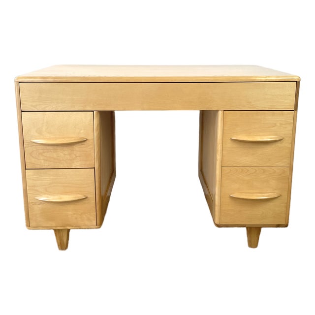 Vintage Mid-Century Modern Heywood Wakefield Straight Student Desk Model M783 For Sale