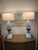 Off-white Vintage Manises Casa Pupo Style Porcelain Floral Lamps With Ceramic Flowers Pair For Sale - Image 8 of 12
