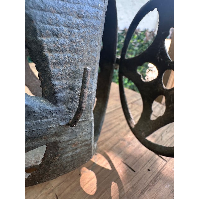 Antique Japanese Cast Iron Moon Lantern For Sale - Image 10 of 11