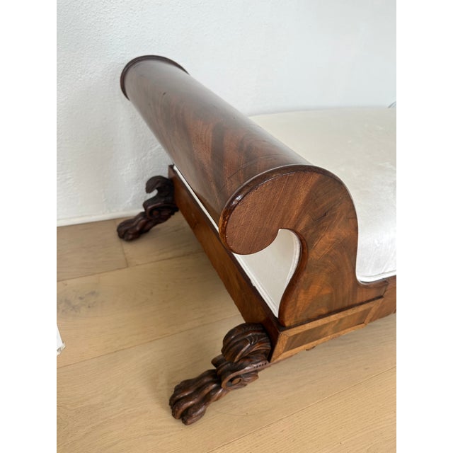 Cream Vintage Lions Paw Bench For Sale - Image 8 of 15