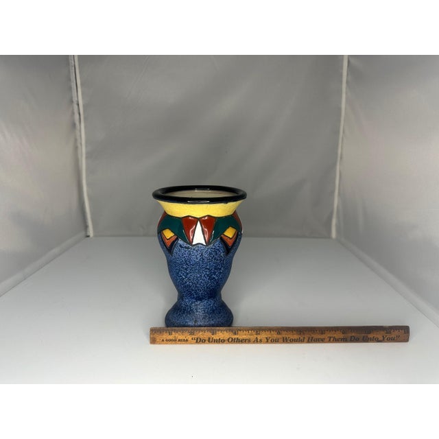 Art Deco Czech Amphora Vase: Geometric Design, c. 1920s For Sale - Image 9 of 9
