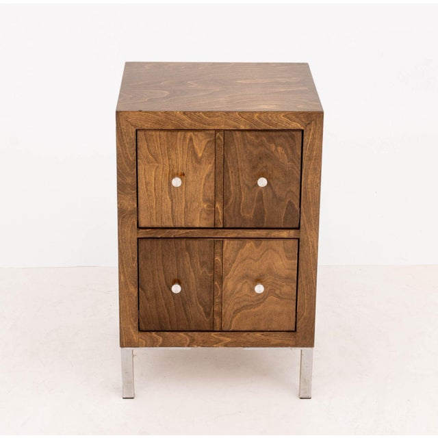 Contemporary Art Deco Style Stained Wood Chest of Drawers For Sale - Image 3 of 7