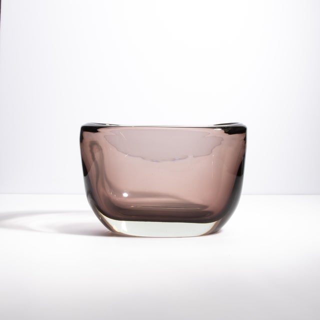 Modern Hand Blown Murano Bowl Vase Massiccio Smoky For Sale - Image 3 of 9