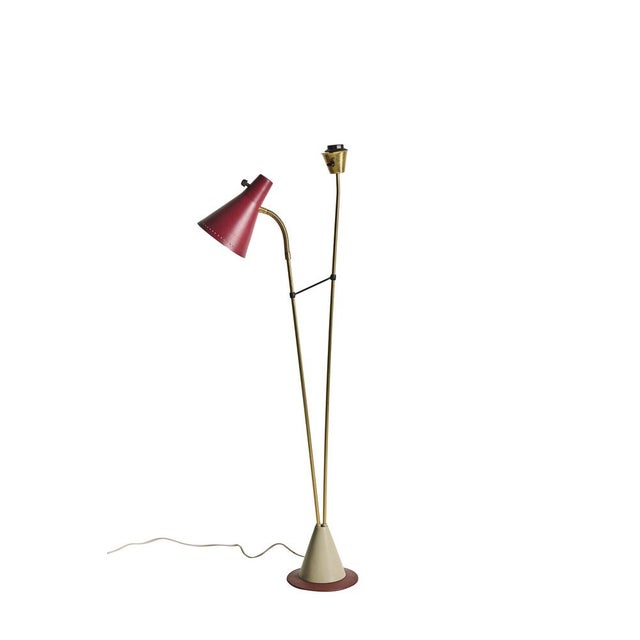 Hans Bergström Mid-Century Modern Floor Lamp by Hans Bergström for Ateljé Lyktan, 1950s For Sale - Image 4 of 8