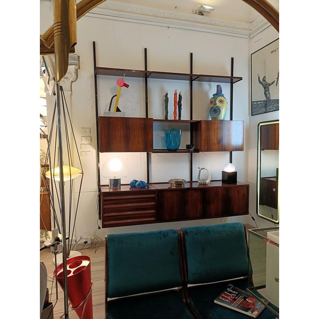 Mid-Century Modern E22 Modular Bookcase by Osvaldo Borsani for Tecno, Italy, 1960s For Sale - Image 3 of 10