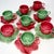 1970s 1970s Vintage Hollywood Regency Boho Chic Majolica Cabbageware Demitasse Cups & Saucer, Service for 8 - 16 Pieces, Christmas For Sale - Image 5 of 11