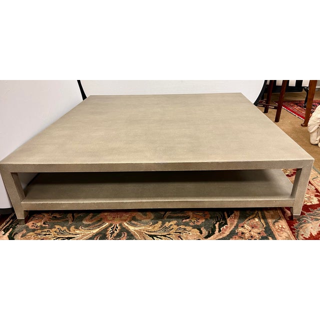 Restoration Hardware Graydon Shagreen Coffee Table Chairish