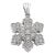 14k White Gold Diamond Snowflake Pendant For Sale
