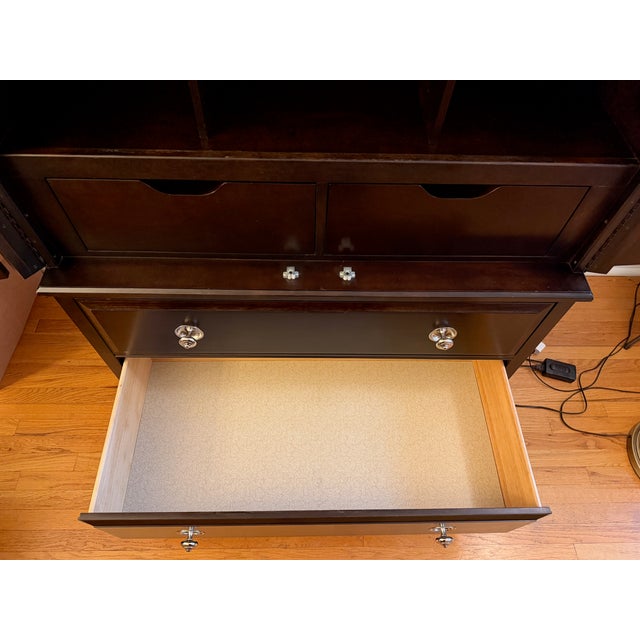 Bernhardt Martha Stewart Signature East Hampton Armoire Cabinet With Adjustable Shelves For Sale - Image 13 of 15