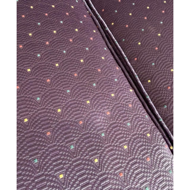 Mid-Century Modern Hollywood Regency Purple Tufted Sofa For Sale - Image 3 of 10