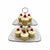 Anchor Hocking Union Square 2-Tier Tidbit Tray in the Platinum Collection. The item is made of clear, durable pressed...