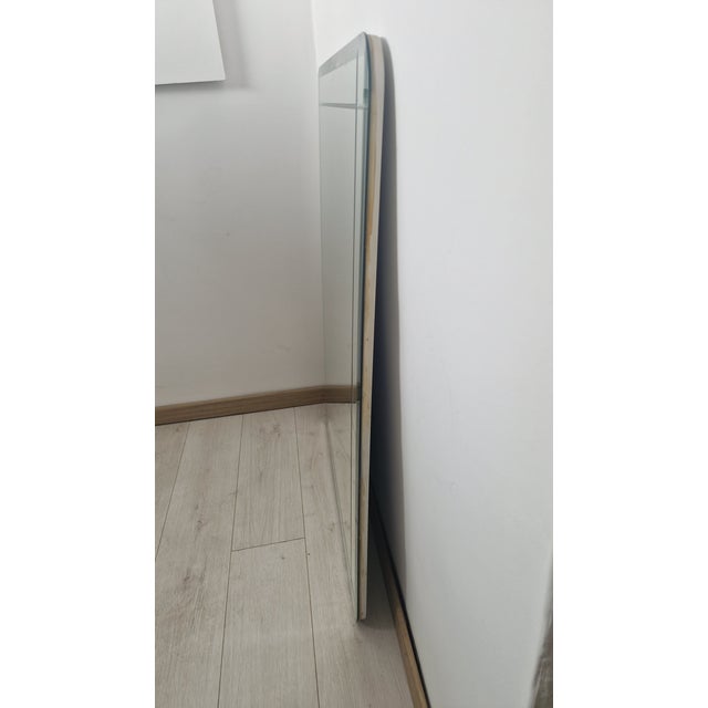Mirror in Turin Finely Ground Grooves Wooden Structure from Cristal Art, 1970s, in Very Good conditions. Designed 1960 to...
