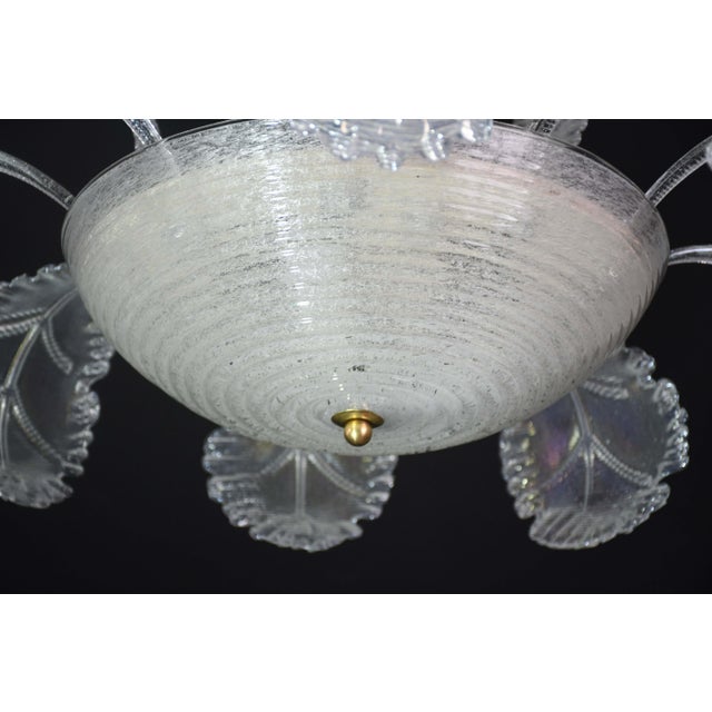 Luxury Barovier & Toso Chandelier, Murano Pulegoso Glass, 1950s For Sale - Image 10 of 13