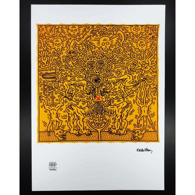 After Keith Haring, Figurative Composition, 1990s, Limited Edition Lithograph For Sale - Image 8 of 8