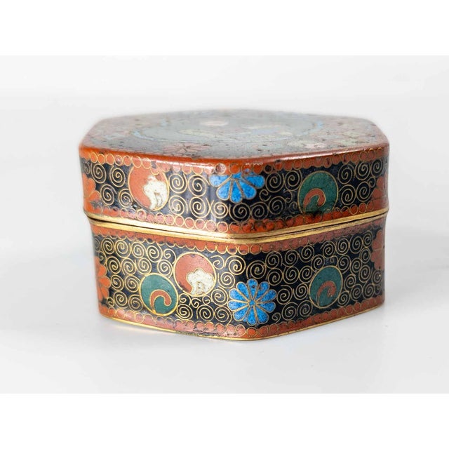 20th Century Japanese Cloisonne Enamel Box With Egyptian Figure For Sale In New York - Image 6 of 10