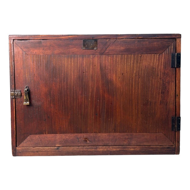 Japanese Minimalist Wooden Storage Cabinet, 1930s For Sale
