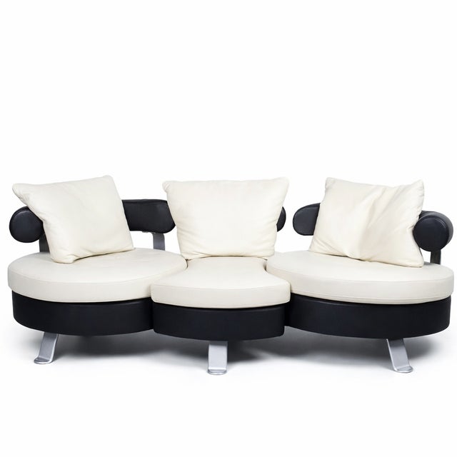 Vintage Three-Seater Leather Sofa by Mario Spinelli for Formenti, 1980s For Sale - Image 6 of 6