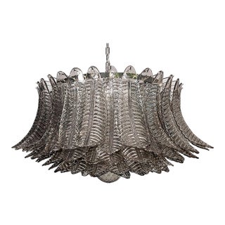 Large Murano Glass Chandelier -100 Smoked Felci Glasses For Sale