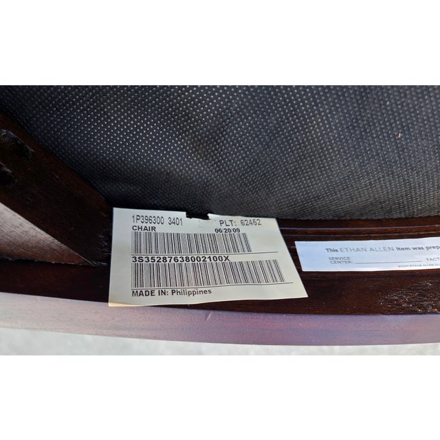 Brown Pair of Ethan Allen Hathaway Klismos Dining Side Chairs Zebra Print French Regency 1990s For Sale - Image 8 of 13