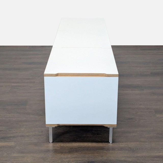2000 - 2009 Scandinavian Designs White Cabinet With Storage For Sale - Image 5 of 9