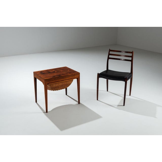 Vintage Danish Sewing Table in Rosewood by Severin Hansen, 1960 For Sale - Image 6 of 11