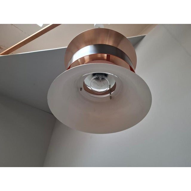 Vintage Danish Brass Pendant Light by Ben Nordsted for Lyskaer, 1970s For Sale - Image 15 of 18