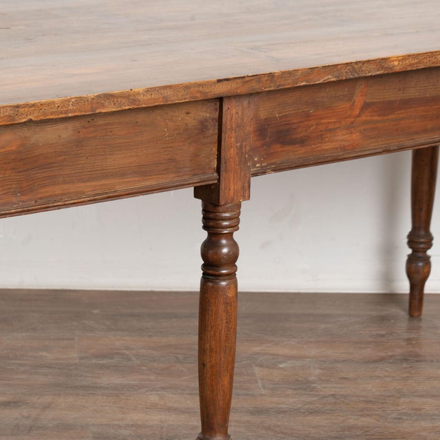 19th Century Long Pine Refectory Table From Portugal For Sale - Image 11 of 14