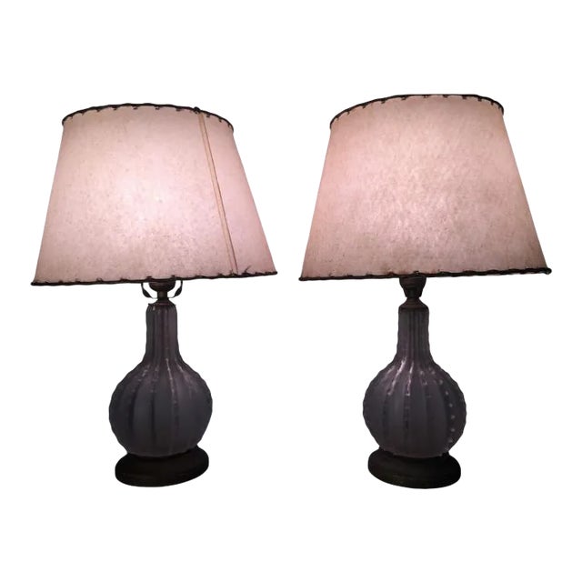 Lalique "dentelle" Lamps - a Pair For Sale